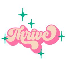 Thrive - Retro Style Word of The Year