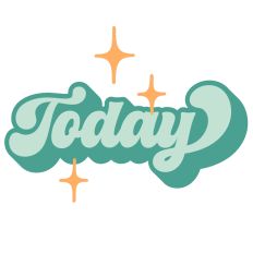 Today - Retro Style Lovely Words