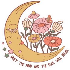 Retro Flower Moon Printable