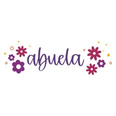 Abuela with Retro Flowers