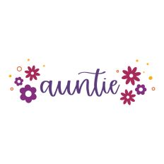 Auntie with Retro Flowers