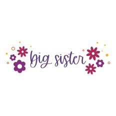 Big Sister with Retro Flowers