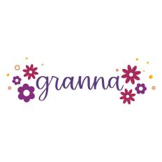 Granna with Retro Flowers