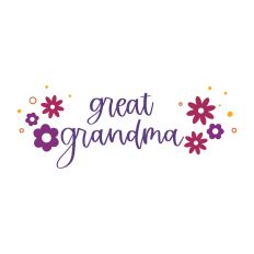 Great Grandma with Retro Flowers