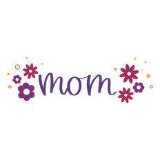 Mom with Retro Flowers