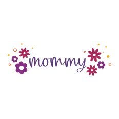 Mommy with Retro Flowers
