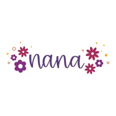 Nana with Retro Flowers