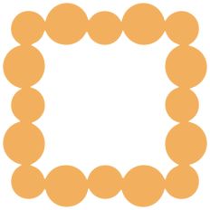 Retro Wavy Square Frame