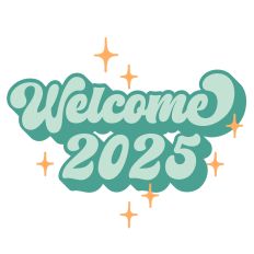 Retro Welcome 2025 New Year Quote