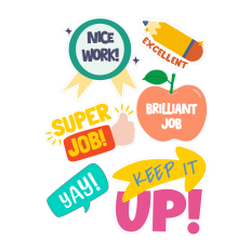 Encouragement Sticker Bundle SVG | School Reward Labels & Motivational Phrases