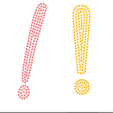 Rhinestone Exclamation Point Punctuation Mark Bling Design 