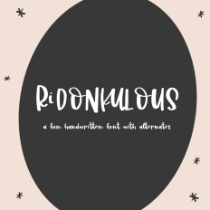 Ridonkulous Fun Sans Font with Alternates