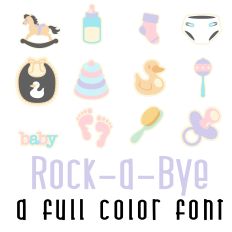 Rock-A-Bye Full Color Font