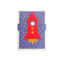 3D Pop-Up Gift Card Holder - Rocket Ship - Die Cut Design