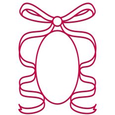 Baroque Ribbon Bow Oval Frame