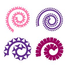 Rolled Flowers, 3D Paper Flower Template