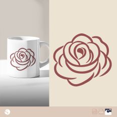 Single Rose Cut File for Crafts and Decor