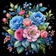 Gothic Floral Bouquet Wallpaper 
