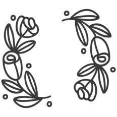 Floral Circle Frame