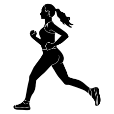 Running Girl Silhouette