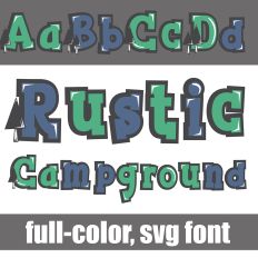 Rustic Campground Color Font