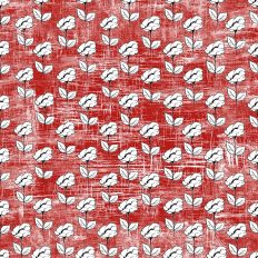 Poppies white on red distress background printable pattern