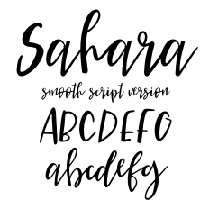 BFC Sahara (Smooth Version) Bouncy Brush Script Font