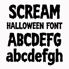 BFC Scream Spooky Halloween Drip Zombie Font