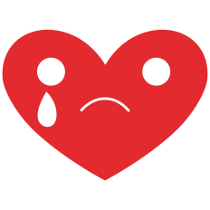 Crying Heart Silhouette