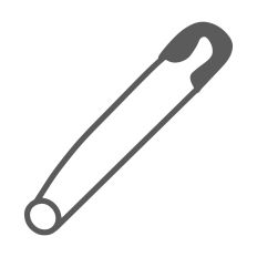 Safety Pin Artwork - Closed Safety Pin