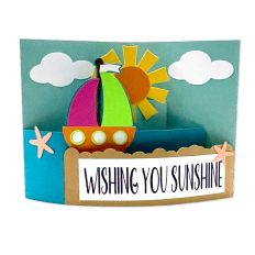 Sailboat Double Curve 3D card