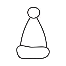 Christmas hat line art