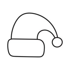 Christmas hat line art
