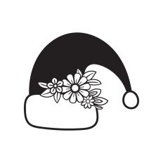 Gnome hat with flowers