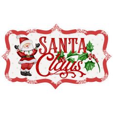 Santa Claus Title Christmas Lights - Print and Cut