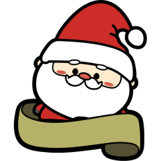 cute santa on a christmas banner 
