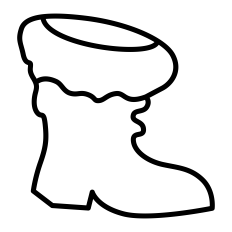 Santa's Boot Outline