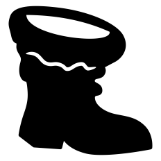 Santa's Boot Silhouette