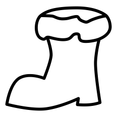 Santa's Boot Outline