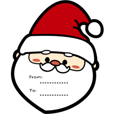 cute santa gift tag