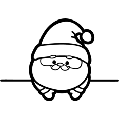 cute santa divider lineart