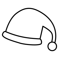 Santa's Hat Outline