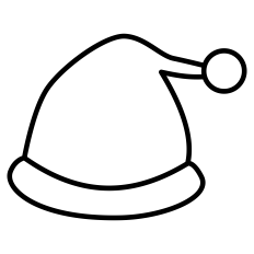 Santa's Hat Outline