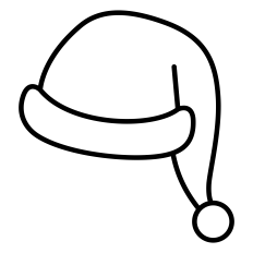 Santa's Hat Outline
