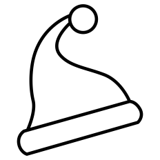 Santa's Hat Outline