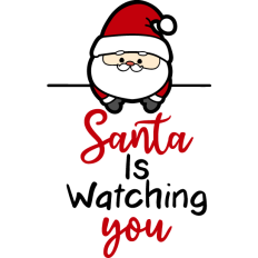 funny santa is watching you