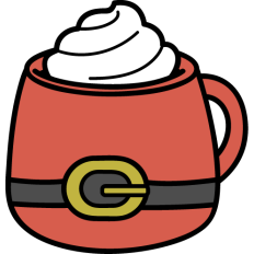 simple christmas hot chocolate mug