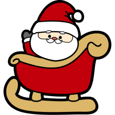 santa on a sleigh