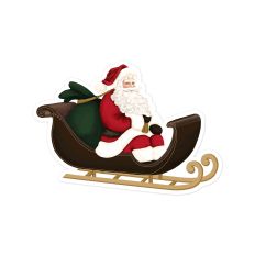 Santa on His Sled