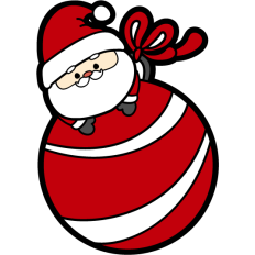 cute santa on a christmas decoration